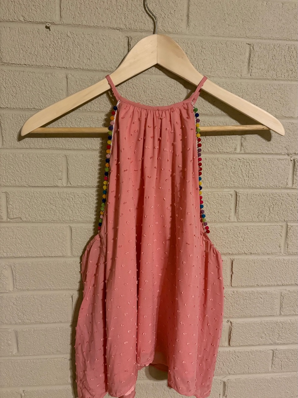 Honey Belle Sleeveless Swiss Dot Boho Chic Halter Top